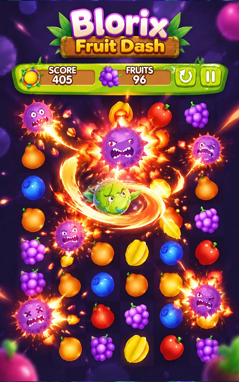 Blorix Fruit Dash visual style